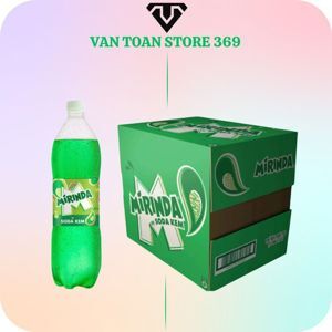 Thùng 12 chai nước ngọt Mirinda vị soda kem 1.5 lít