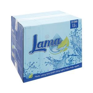 Thùng 12 chai nước tinh khiết Lama 1.5 lít