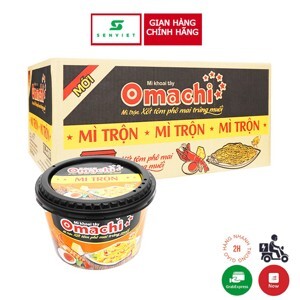 Thùng 12 hộp mì trộn Omachi xốt tôm phô mai trứng muối 105g