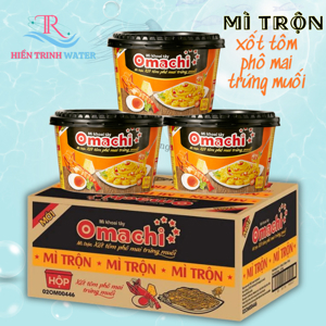 Thùng 12 hộp mì trộn Omachi xốt tôm phô mai trứng muối 105g