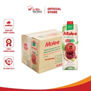 Thùng 12 hộp nước ép trái vải Malee 1 lít