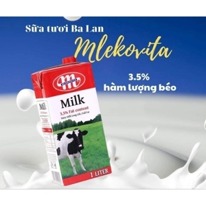 Thùng 12 hộp sữa tươi tiệt trùng Mlekovita 1 lít