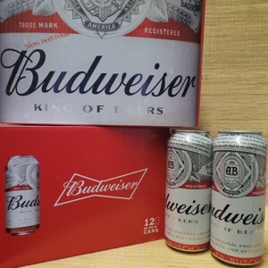 Thùng 12 lon bia Budweiser 500ml