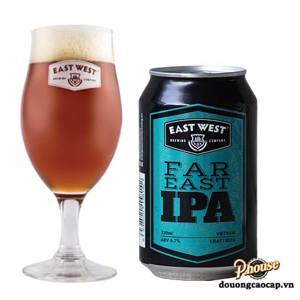 Thùng 12 lon bia East West Far East IPA 330ml