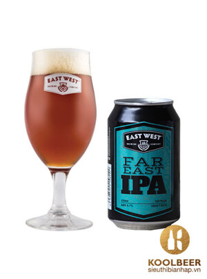 Thùng 12 lon bia East West Far East IPA 330ml