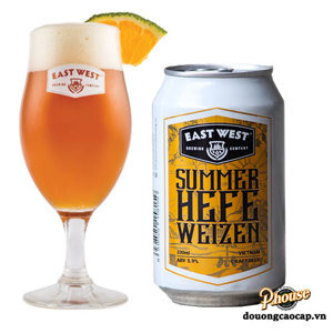 Thùng 12 lon bia East West Summer Hefeweizen 330ml