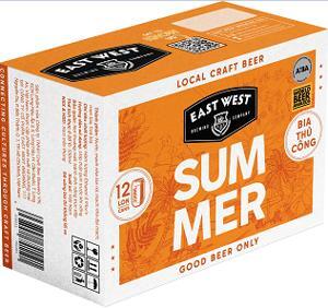 Thùng 12 lon bia East West Summer Hefeweizen 330ml