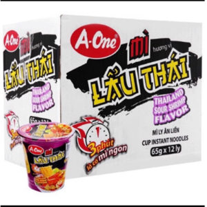 Thùng 12 ly mì A-One lẩu Thái 65g