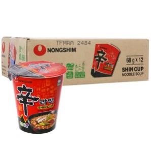 Thùng 12 ly mì cay Nongshim Shincup 68g