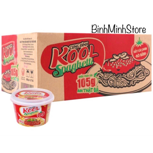 Thùng 12 tô mì trộn Cung Đình Kool Spaghetti 105g