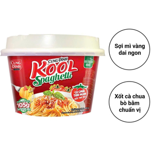 Thùng 12 tô mì trộn Cung Đình Kool Spaghetti 105g