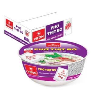 Thùng 12 tô phở thịt bò Vifon 120g