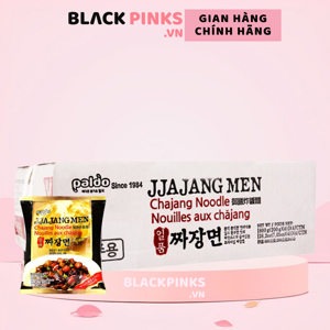 Thùng 16 gói mì trộn tương đen Paldo Jjajangmen 200g