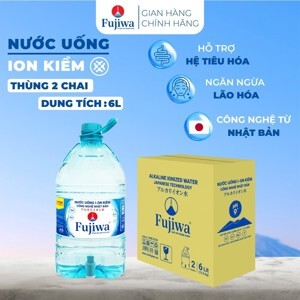 Thùng 2 chai nước uống i-on kiềm Fujiwa 6 lít