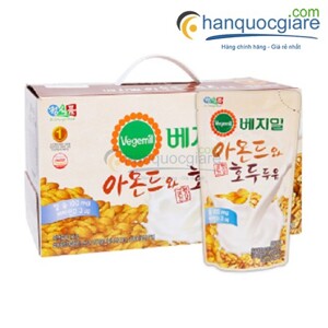 Thùng 20 bịch sữa hạnh nhân và óc chó Vegemil 190ml