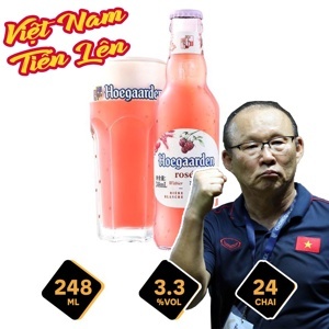 Thùng 24 chai bia Hoegaarden Rosée 248ml