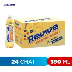 Thùng 24 chai nước bù khoáng Revive chanh muối 390ml