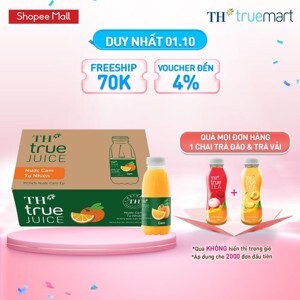 Thùng 24 chai nước cam tự nhiên TH True Juice 350ml