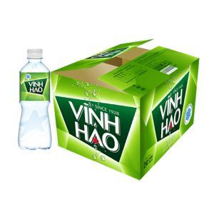 Thùng 24 chai nước khoáng có ga Vĩnh Hảo 500ml