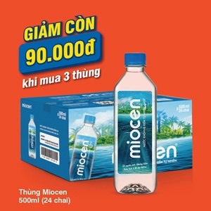 Thùng 24 chai nước khoáng thiên nhiên không ga Miocen 500ml
