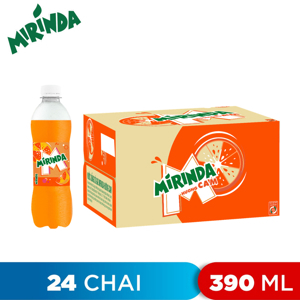 Thùng 24 chai nước ngọt Mirinda hương cam 390ml