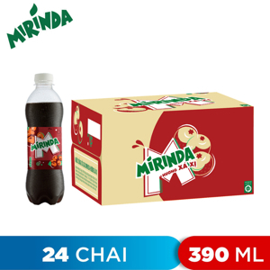 Thùng 24 chai nước ngọt Mirinda hương xá xị 390ml