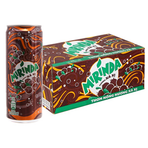 Thùng 24 chai nước ngọt Mirinda hương xá xị 390ml