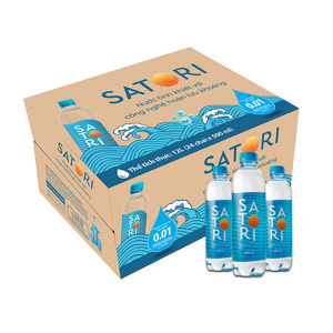 Thùng 24 chai nước tinh khiết Satori 500ml