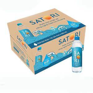 Thùng 24 chai nước tinh khiết Satori 500ml