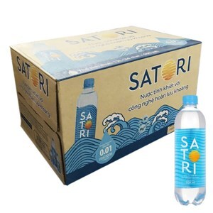 Thùng 24 chai nước tinh khiết Satori 500ml