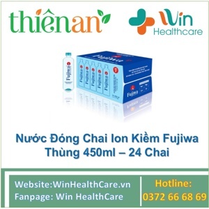 Thùng 24 chai nước uống i-on kiềm Fujiwa 450ml