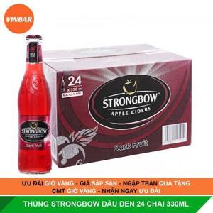 Thùng 24 chai Strongbow dâu đen 330ml