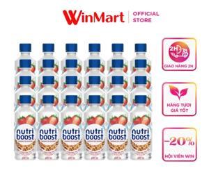 Thùng 24 chai sữa trái cây Nutriboost hương dâu 297ml