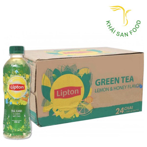 Thùng 24 chai trà xanh Lipton vị chanh mật ong 350ml