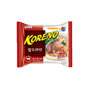 Thùng 24 gói mì Koreno vị bò cay 100g