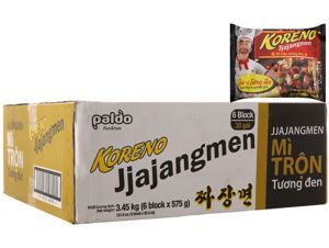 Thùng 24 gói mì trộn tương đen Koreno Jjajangmen 115g