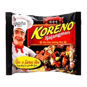 Thùng 24 gói mì trộn tương đen Koreno Jjajangmen 115g