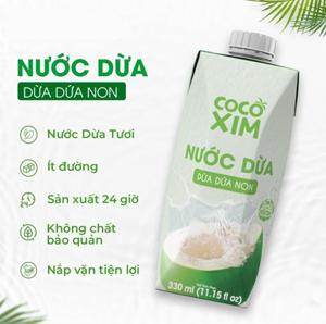 Thùng 24 hộp nước dừa dứa non Cocoxim 330ml