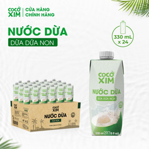 Thùng 24 hộp nước dừa dứa non Cocoxim 330ml