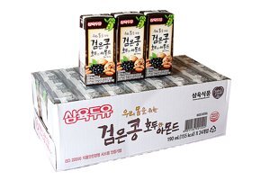 Thùng 24 hộp sữa đậu đen óc chó hạnh nhân Sahmyook 190ml