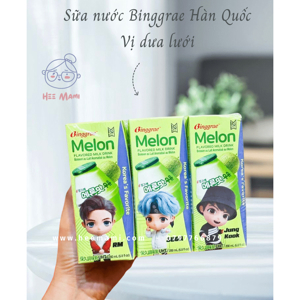 Thùng 24 hộp sữa tươi tiệt trùng hương dưa lưới Binggrae 200ml