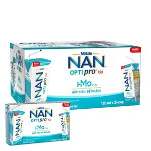 Thùng 24 hộp sữa uống dinh dưỡng Nestlé Nan Optipro Kid 180ml