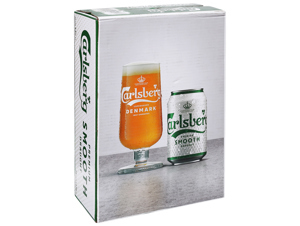 Thùng 24 lon bia Carlsberg Smooth Draught 330ml