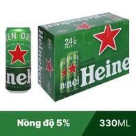 Thùng 24 lon bia Heineken Sleek 330ml