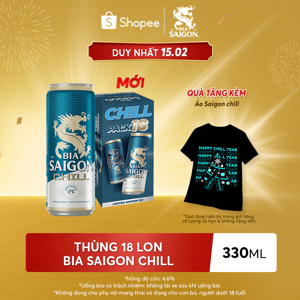 Thùng 24 lon bia Sài Gòn Chill 330ml