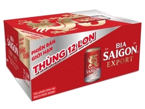 Thùng 24 lon bia Sài Gòn Export 330ml