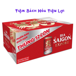 Thùng 24 lon bia Sài Gòn Export 330ml