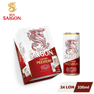 Thùng 24 lon bia Sài Gòn Export 330ml