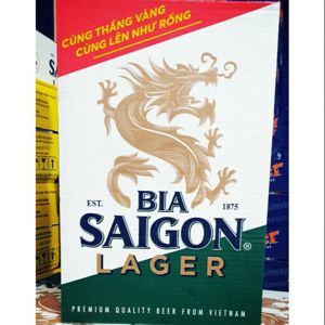 Thùng 24 lon bia Sài Gòn Lager 330ml