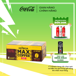 Thùng 24 lon cà phê sữa Georgia Max Coffee 235ml